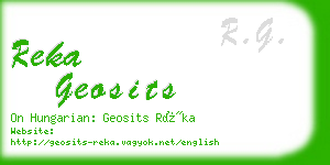 reka geosits business card